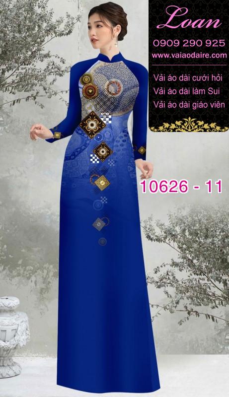 Vải áo dài hoa 3D