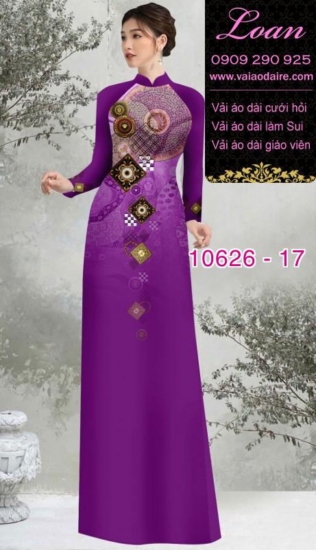 Vải áo dài hoa 3D