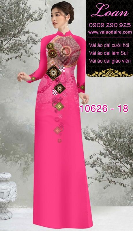 Vải áo dài hoa 3D