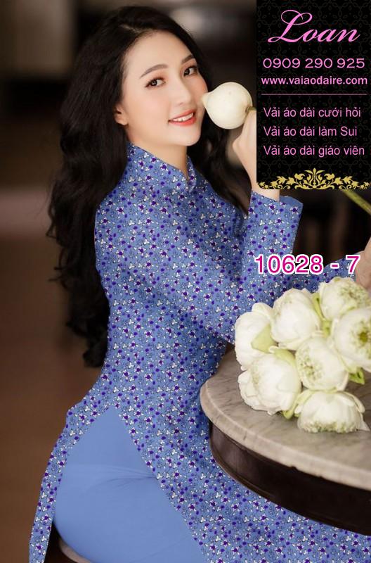 Vải áo dài hoa nhí