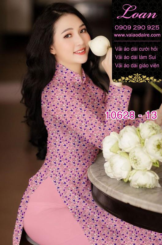 Vải áo dài hoa nhí