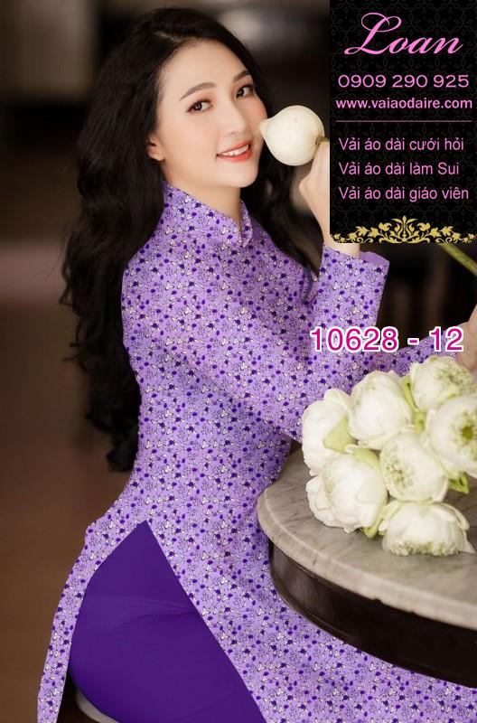 Vải áo dài hoa nhí