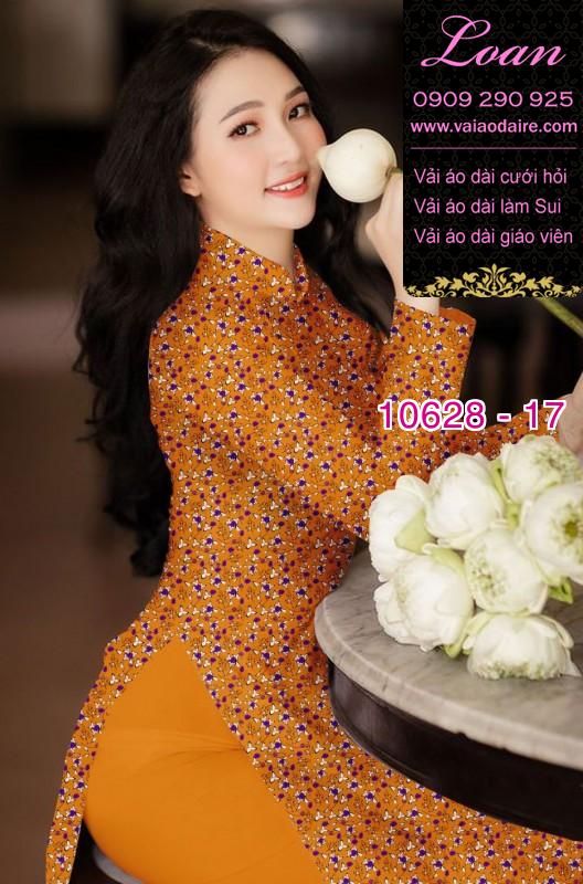 Vải áo dài hoa nhí