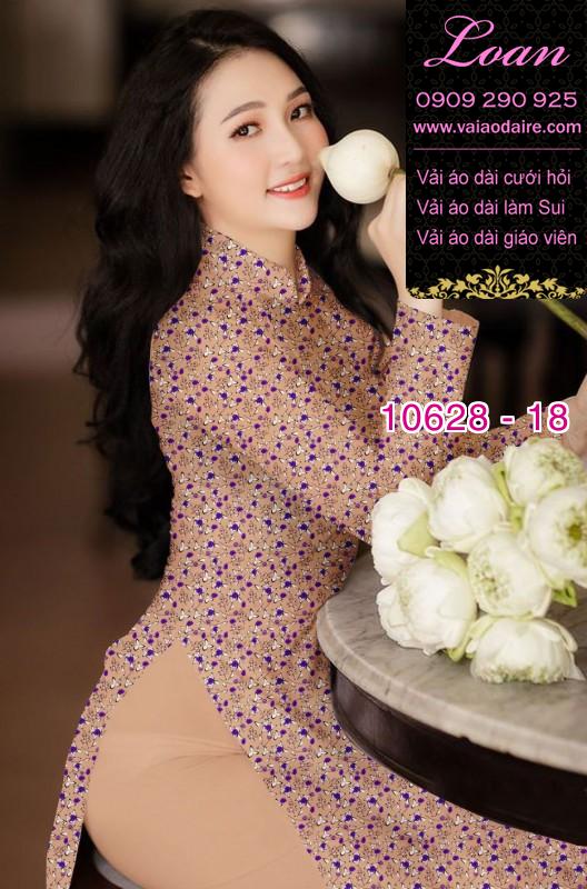 Vải áo dài hoa nhí