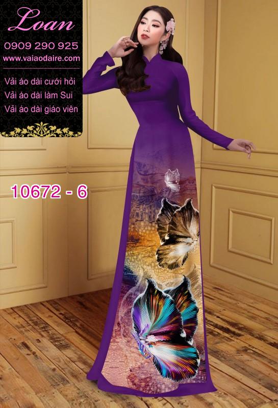 Vải áo dài hoa 3D