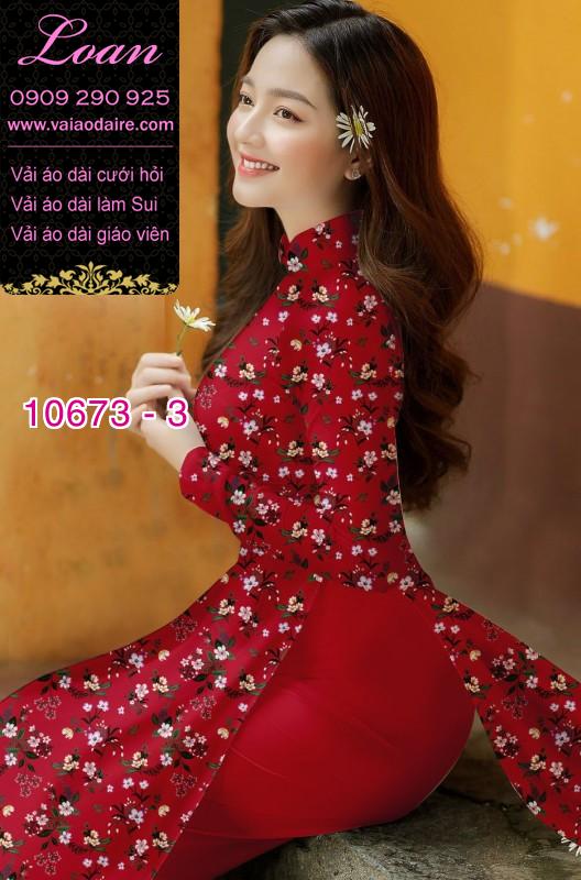 Vải áo dài hoa nhí