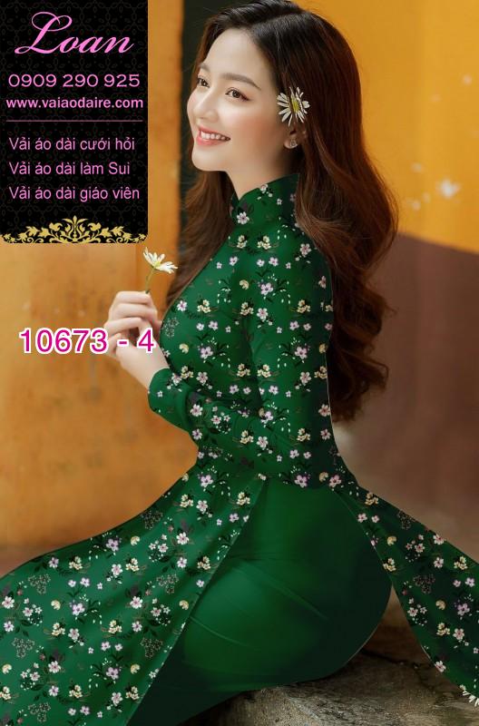 Vải áo dài hoa nhí