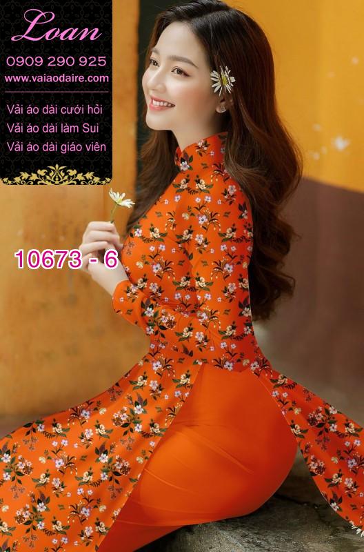Vải áo dài hoa nhí