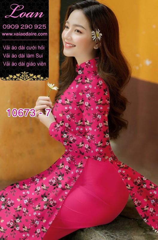Vải áo dài hoa nhí