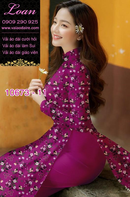 Vải áo dài hoa nhí