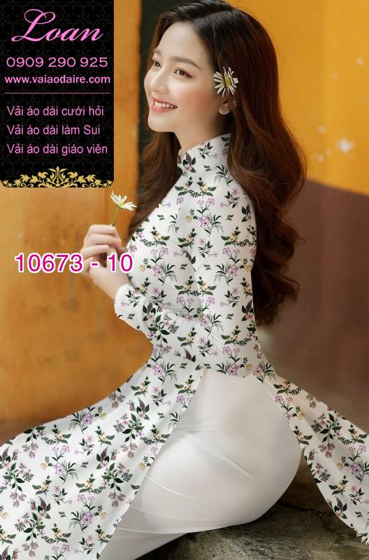 Vải áo dài hoa nhí