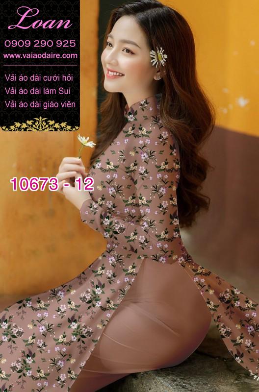 Vải áo dài hoa nhí