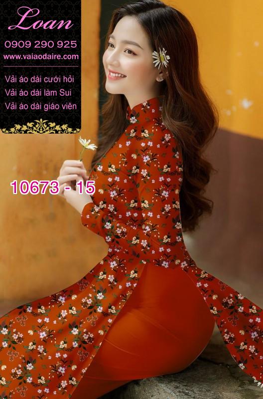 Vải áo dài hoa nhí