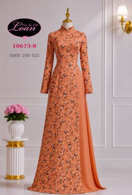 Vải áo dài hoa nhí-DT 10673