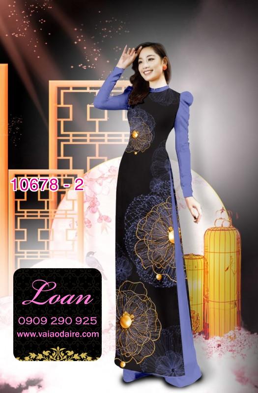 Vải áo dài hình hoa 3D