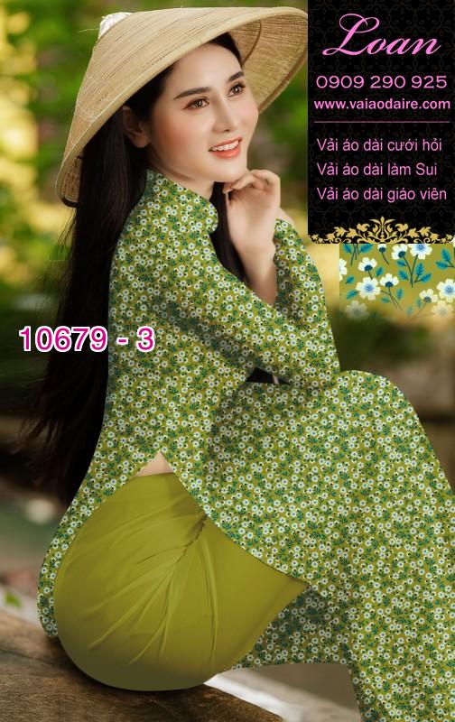 Vải áo dài hoa nhí