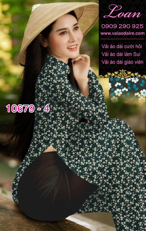 Vải áo dài hoa nhí