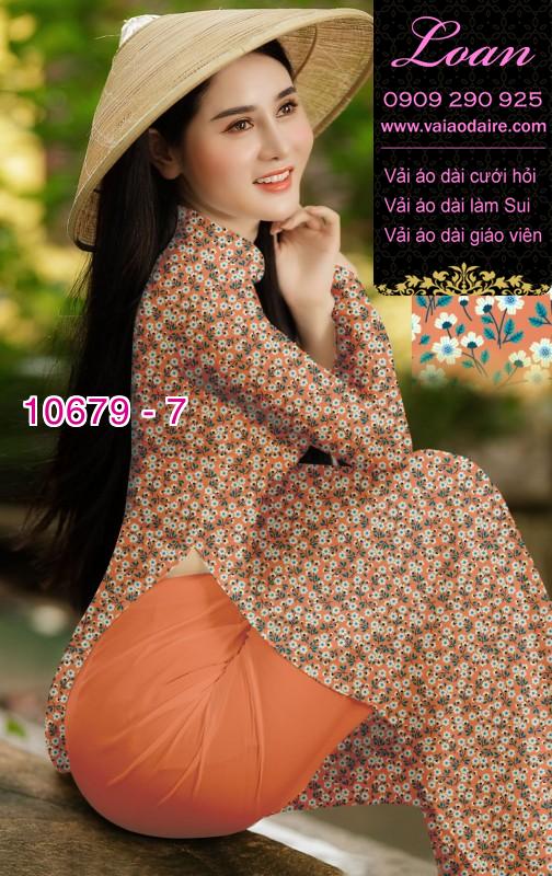 Vải áo dài hoa nhí