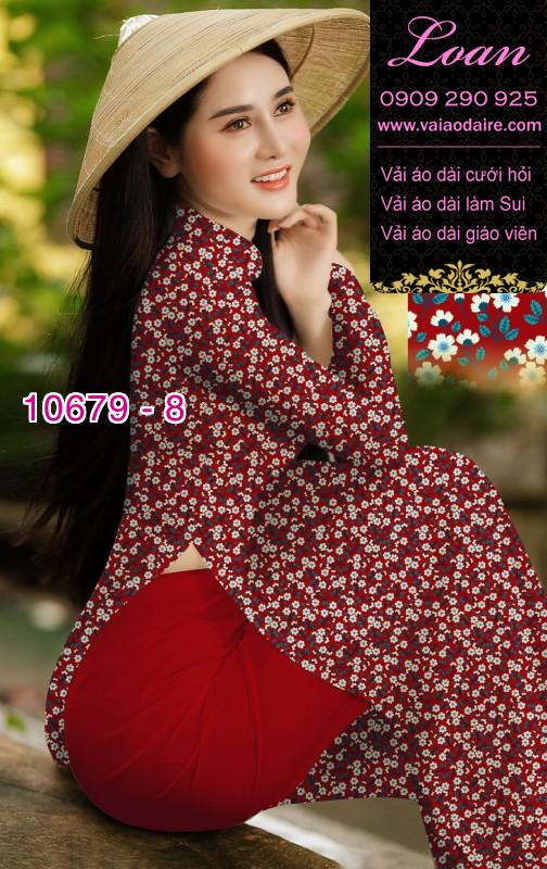Vải áo dài hoa nhí