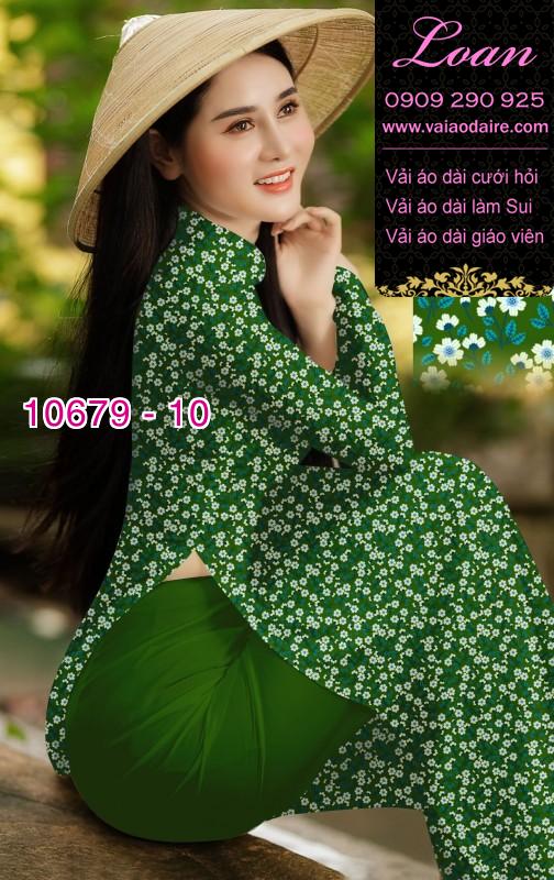 Vải áo dài hoa nhí