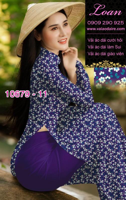 Vải áo dài hoa nhí