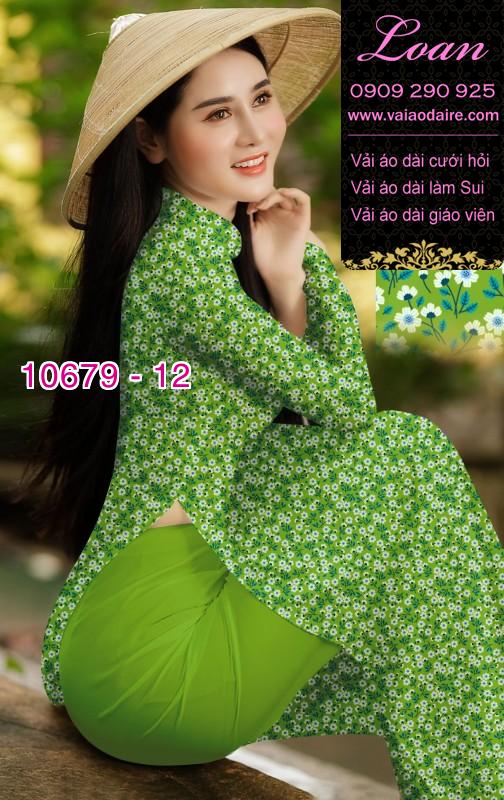 Vải áo dài hoa nhí