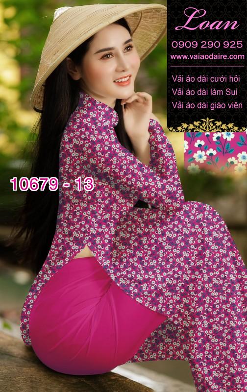 Vải áo dài hoa nhí