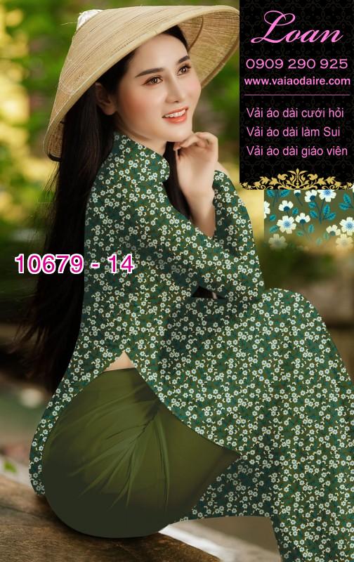 Vải áo dài hoa nhí