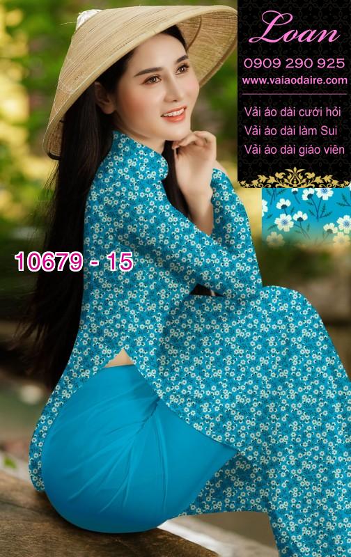 Vải áo dài hoa nhí