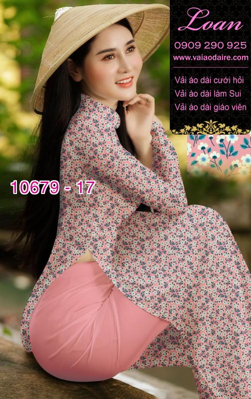 Vải áo dài hoa nhí