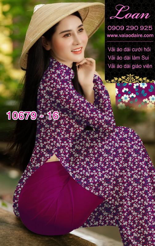 Vải áo dài hoa nhí
