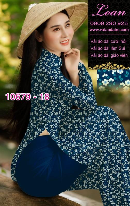 Vải áo dài hoa nhí