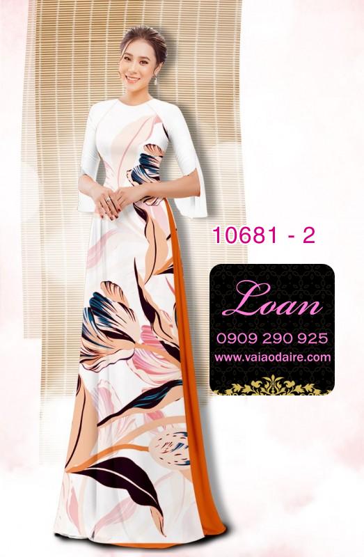 Vải áo dài hoa 3D