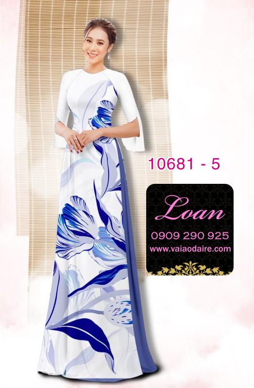 Vải áo dài hoa 3D