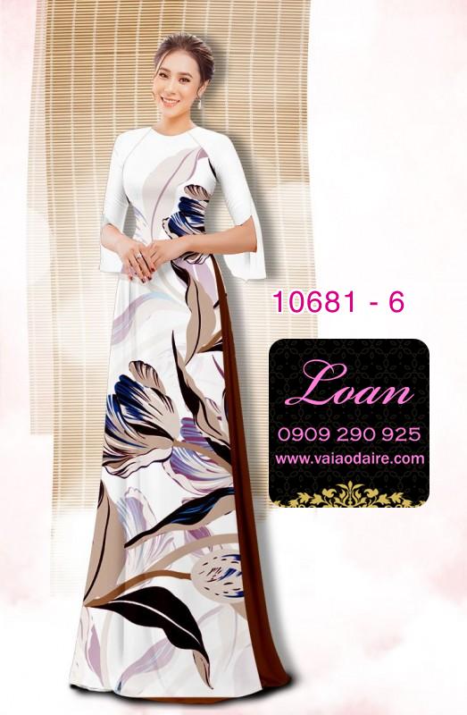 Vải áo dài hoa 3D