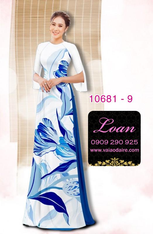 Vải áo dài hoa 3D
