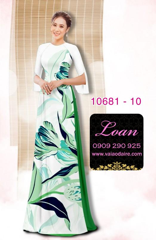 Vải áo dài hoa 3D