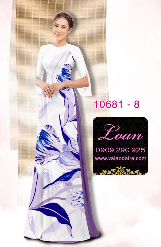 Vải áo dài hoa 3D