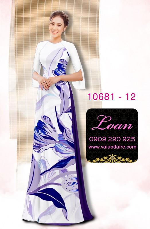 Vải áo dài hoa 3D