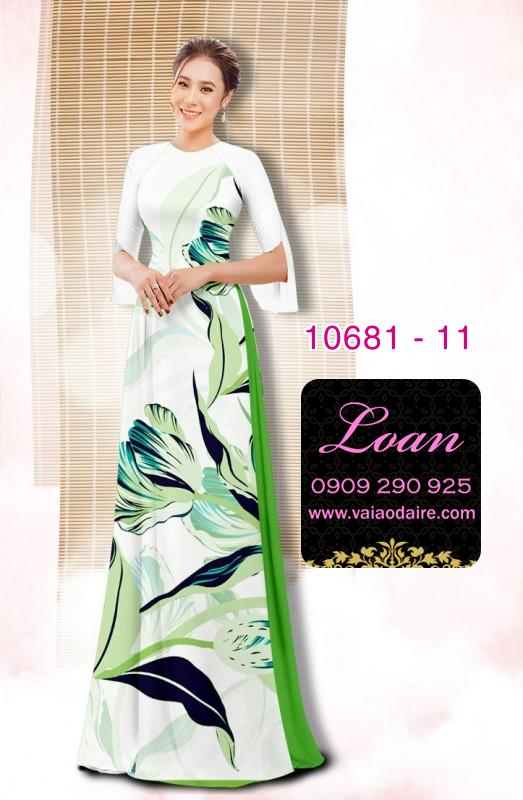 Vải áo dài hoa 3D