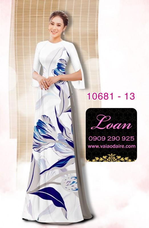 Vải áo dài hoa 3D