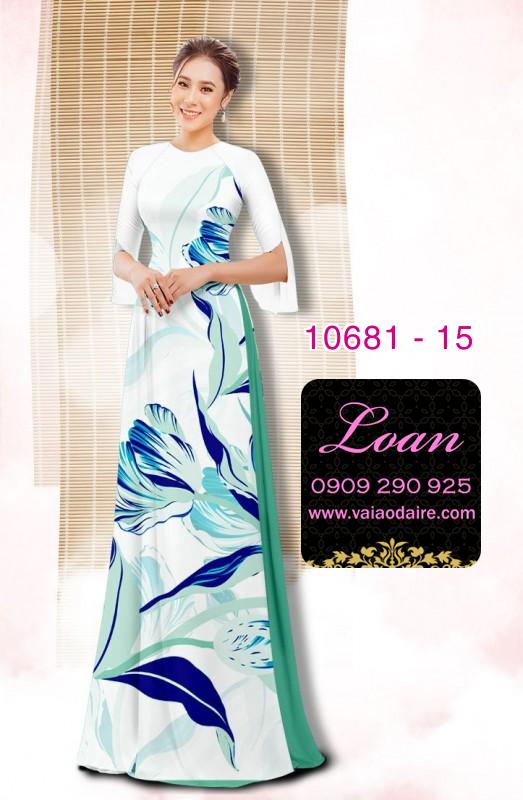 Vải áo dài hoa 3D