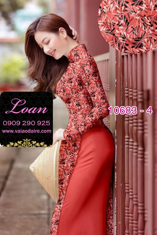 Vải áo dài hoa toàn thân