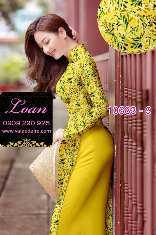 Vải áo dài hoa toàn thân