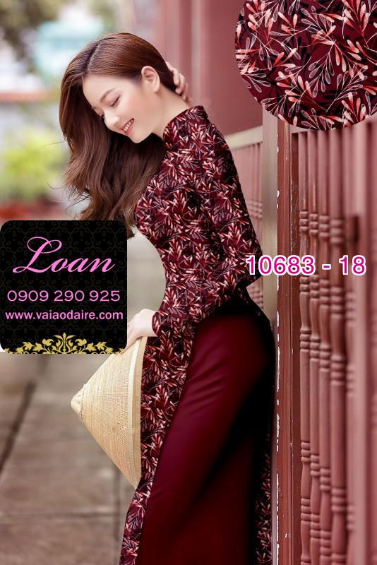 Vải áo dài hoa toàn thân
