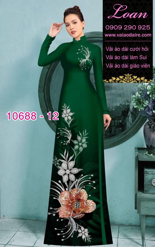 Vải áo dài hoa 3D Vải áo dài hoa 3D