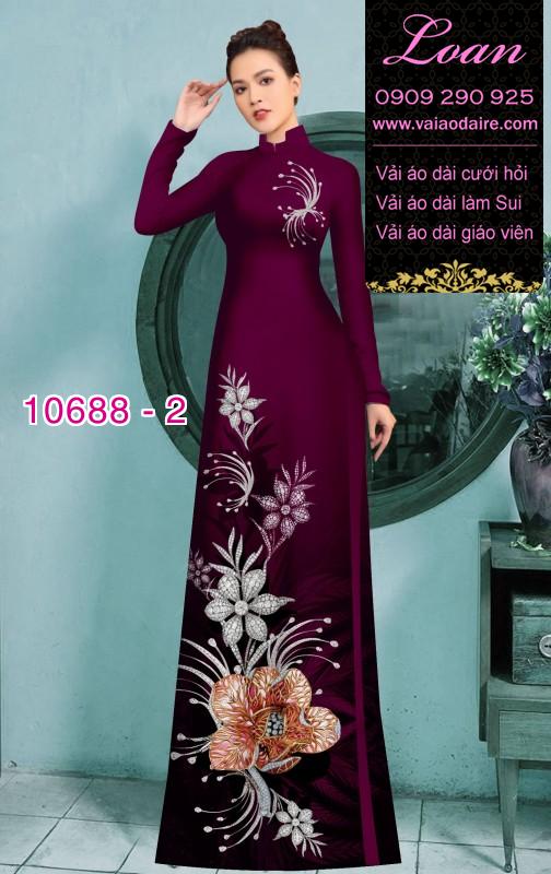 Vải áo dài hoa 3D Vải áo dài hoa 3D