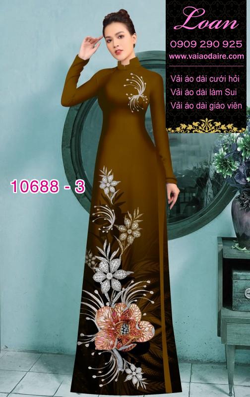 Vải áo dài hoa 3D Vải áo dài hoa 3D