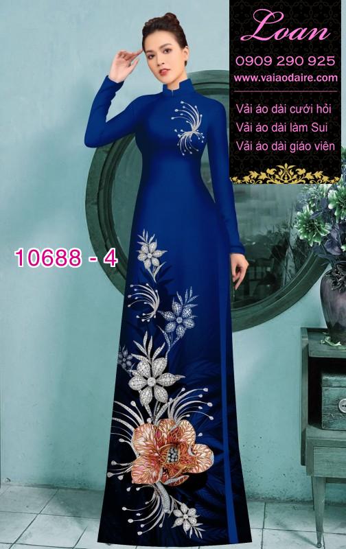 Vải áo dài hoa 3D Vải áo dài hoa 3D