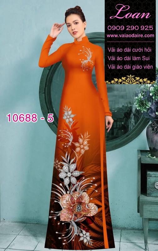 Vải áo dài hoa 3D Vải áo dài hoa 3D